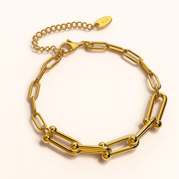 Lovelock U Link Chain Bracelet in Gold - 6mm - Image 3
