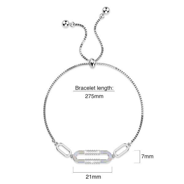 Possession Diamonelle on Mother of Pearl Shell Adjustable Slider Bracelet Gold - Image 5