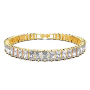 Ballerina Baguette Set Bracelet in Gold
