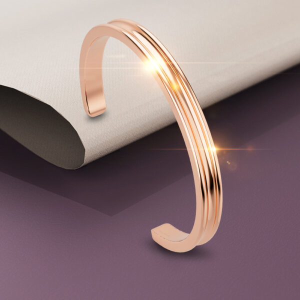 Lisa Luxe Cuff Bangle Rose Gold - Image 5