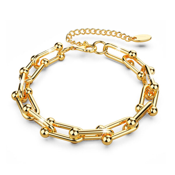 Bullion Gold U-Link Hardwear Connector Bracelet in Gold - Image 2
