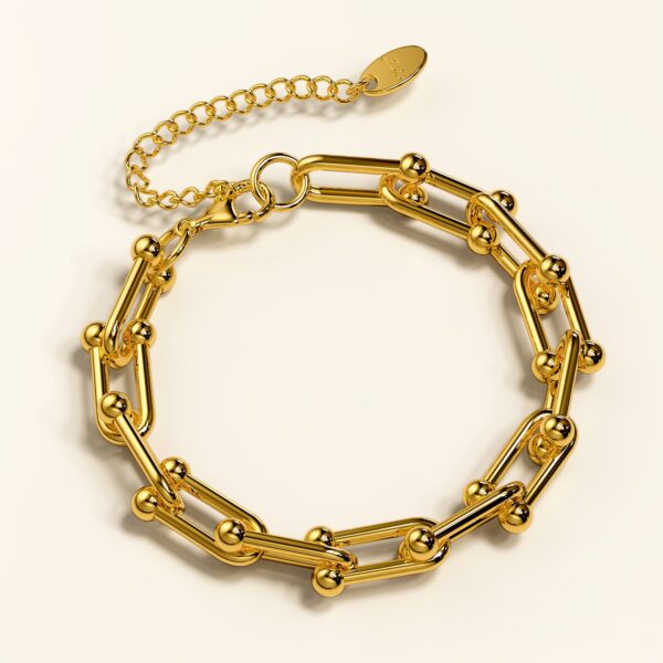 Bullion Gold U-Link Hardwear Connector Bracelet in Gold - Image 3