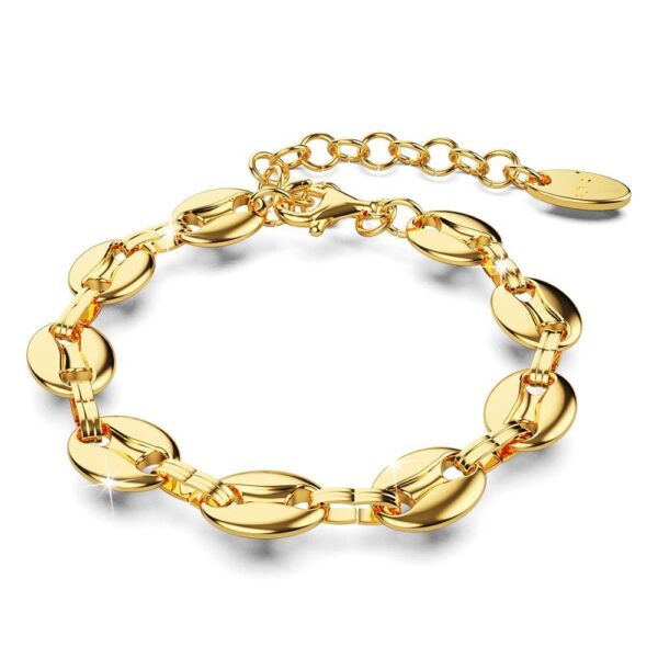 Interlocking Anchor Link Bracelet in Gold - 8mm - Image 2