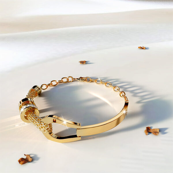 Knot Jewellery Gold Layered Stainless Steel Bracelet - Image 4