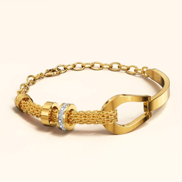 Knot Jewellery Gold Layered Stainless Steel Bracelet - Image 3