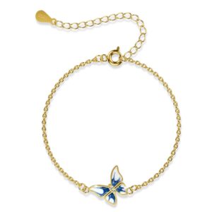 Alice Butterfly Gold Stainless Steel Bracelet