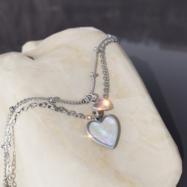 River's Heart Bracelet in High Polished Stainless Steel - Image 2
