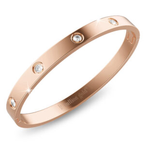 Cecelia Stainless Steel Bangle in Rose Gold