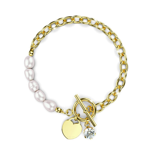Elan Heart T-lock Toggle Bracelet - Image 2