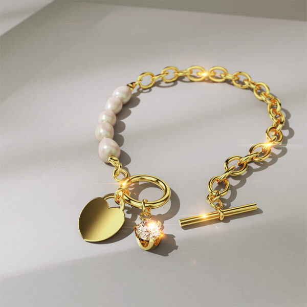 Elan Heart T-lock Toggle Bracelet - Image 4
