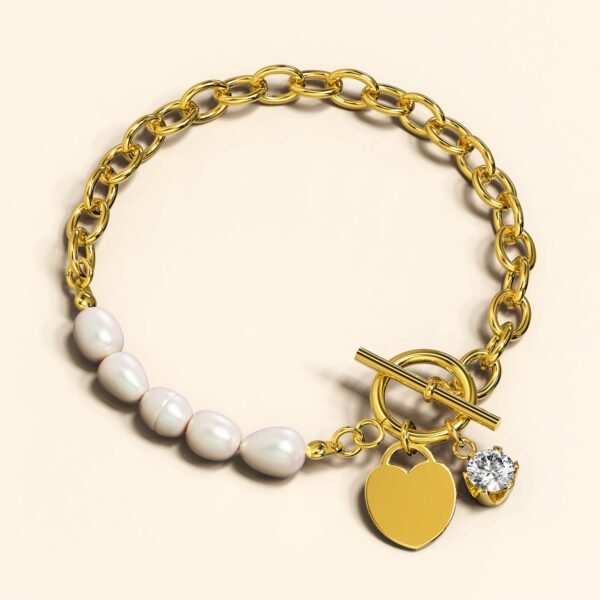 Elan Heart T-lock Toggle Bracelet - Image 3