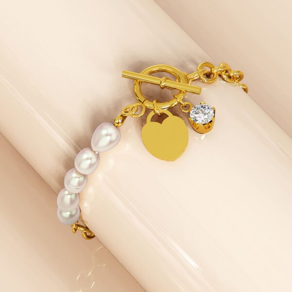 Elan Heart T-lock Toggle Bracelet - Image 5