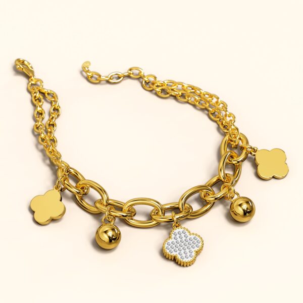 Clover Charm Bracelet - Image 3