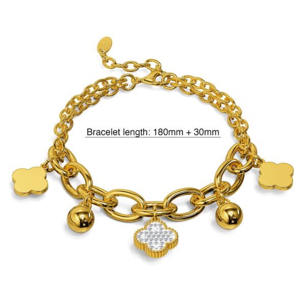 Clover Charm Bracelet - Image 5