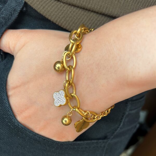 Clover Charm Bracelet - Image 4