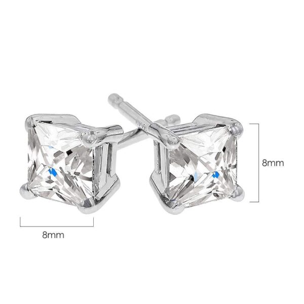 Radiant Stud Earrings 8mm - Image 3