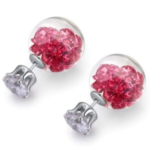 Stardust Bubble Earrings Pink