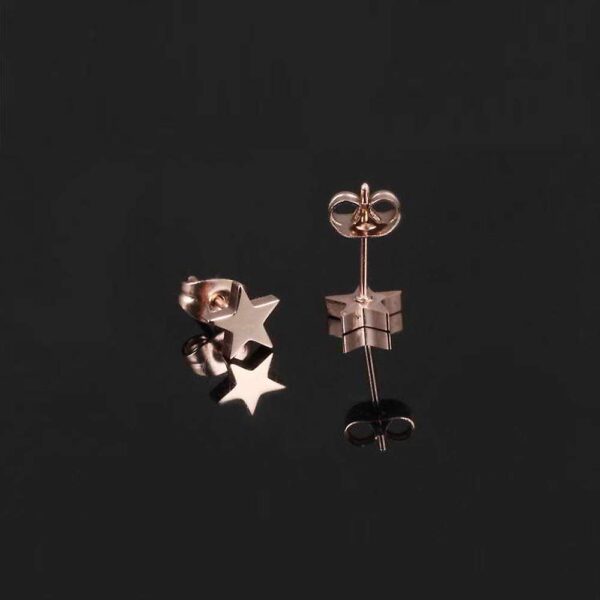 Solid Shapes Stud Earrings Little Star - Image 2
