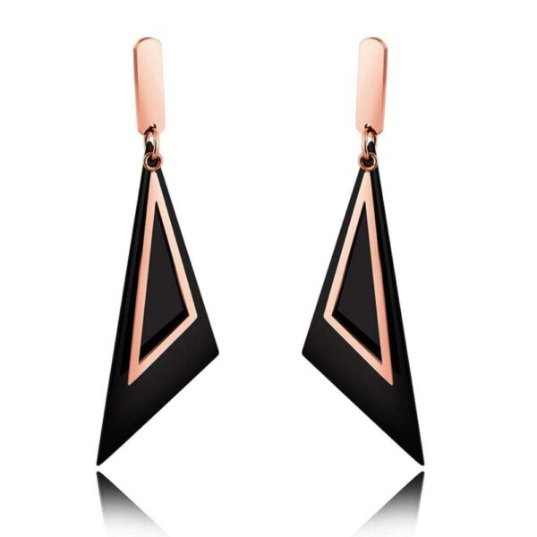 Modern Geometric Style Dangle Earrings Duo Scalene