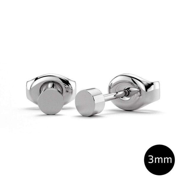 Simplicity White Gold Stud Earrings