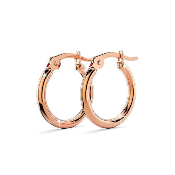 Trishia Hoop Rose Gold Layered Earrings