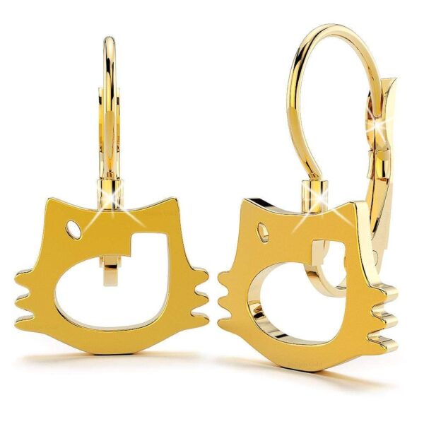 Hello Kitty Cut-Out Leverback Earrings