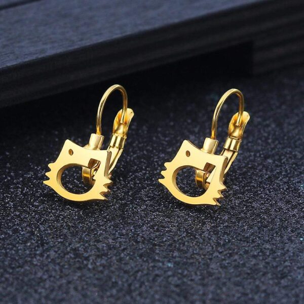 Hello Kitty Cut-Out Leverback Earrings - Image 3