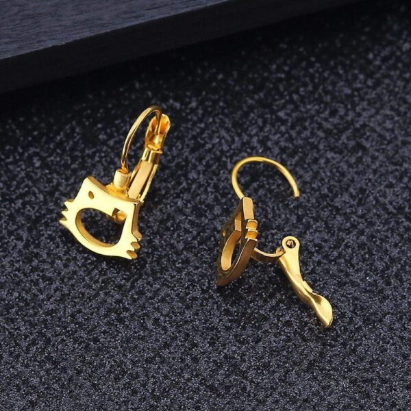 Hello Kitty Cut-Out Leverback Earrings - Image 4