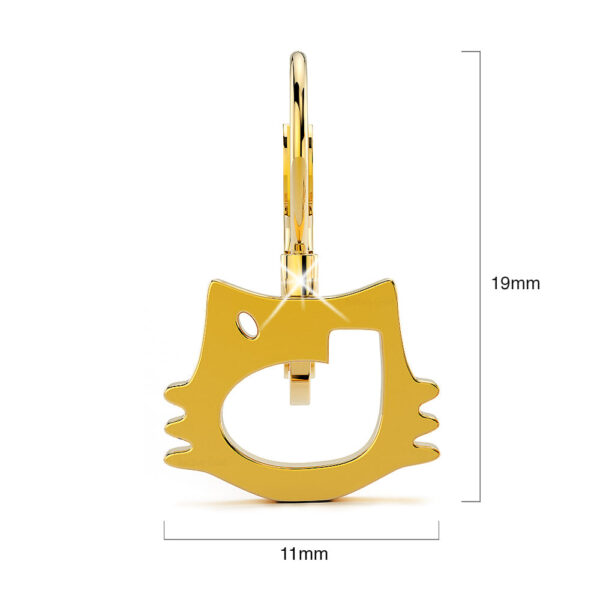 Hello Kitty Cut-Out Leverback Earrings - Image 6