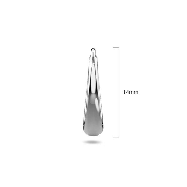 Ciara Chic Graduated Hoop Earrings White Gold - Image 7