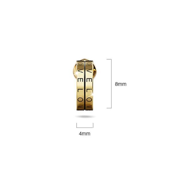 Iris Zircon Gold Hoop Earrings - Image 5