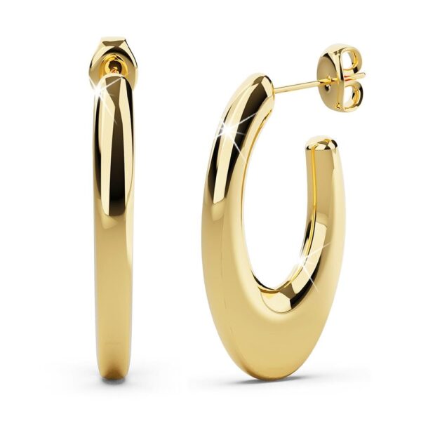 Bright Gold Hoop Earrings