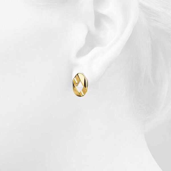 Brincos Textured Earrings in Gold - Image 5