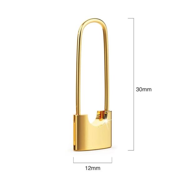 Dainty Lock Earrings in Gold - Image 6