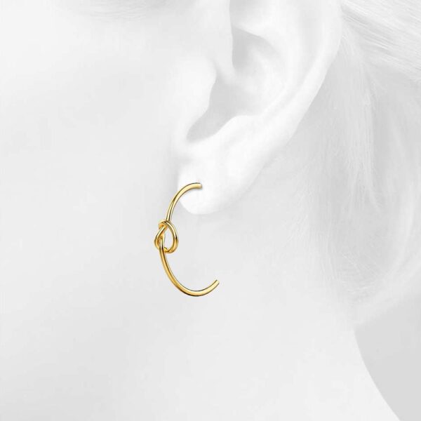 Love Knot Earrings in Gold - Image 4