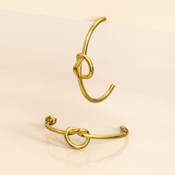Love Knot Earrings in Gold - Image 2
