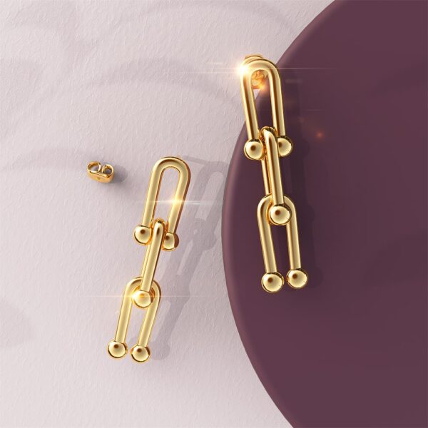 Bitsy Gold Dangle Earrings - Image 3