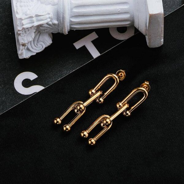 Bitsy Gold Dangle Earrings - Image 4