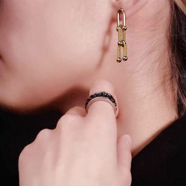 Bitsy Gold Dangle Earrings - Image 5