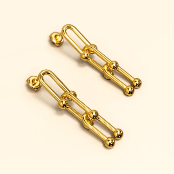 Bitsy Gold Dangle Earrings - Image 2