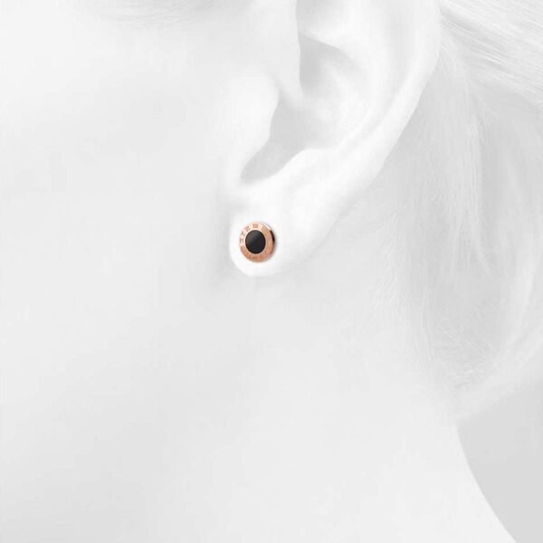 Jamo Stud Rose Gold Layered Earrings - Image 4