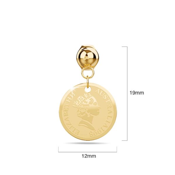 Coin Drop Gold Layered Earrings - Image 6