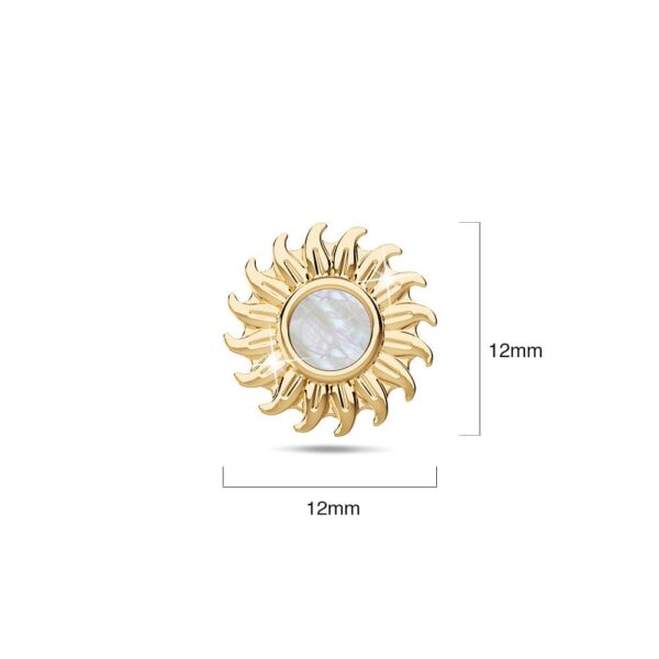 Shining Star Pearl Gold Layered Earrings 12mm - Image 5