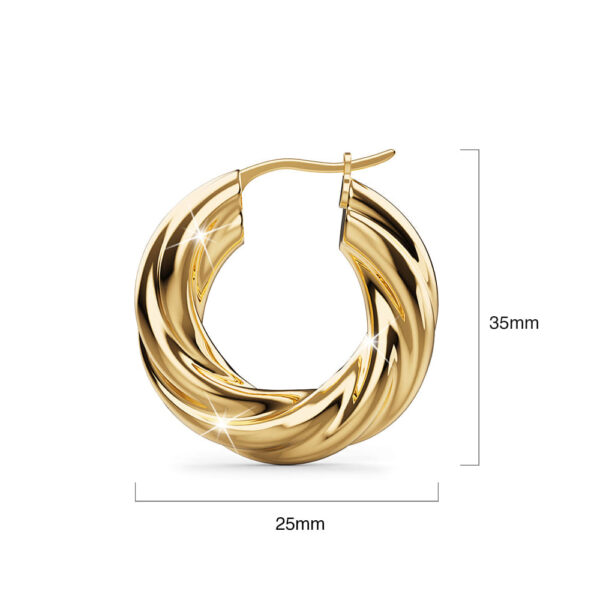Celia Rope Twisted Hoop Earrings - Image 6