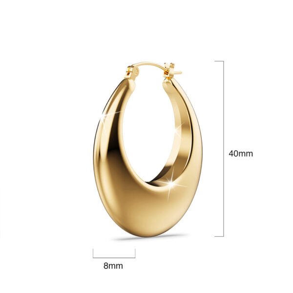 Maia Gold Stainless Steel Hoop Earrings - Image 5