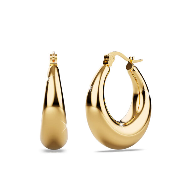 Csilla Gold Dome Hoop Earrings