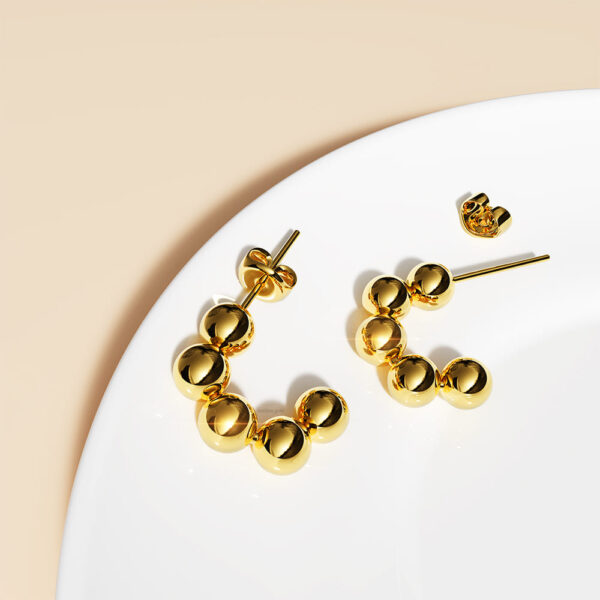 Golden Fusion Hoop Earrings - Image 2