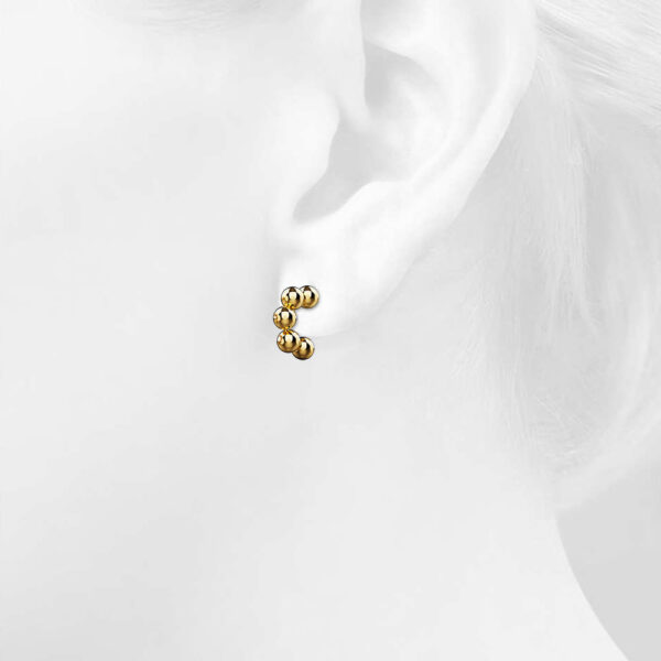 Golden Fusion Hoop Earrings - Image 3