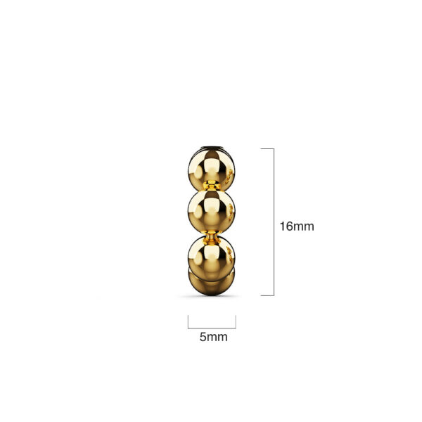 Golden Fusion Hoop Earrings - Image 4
