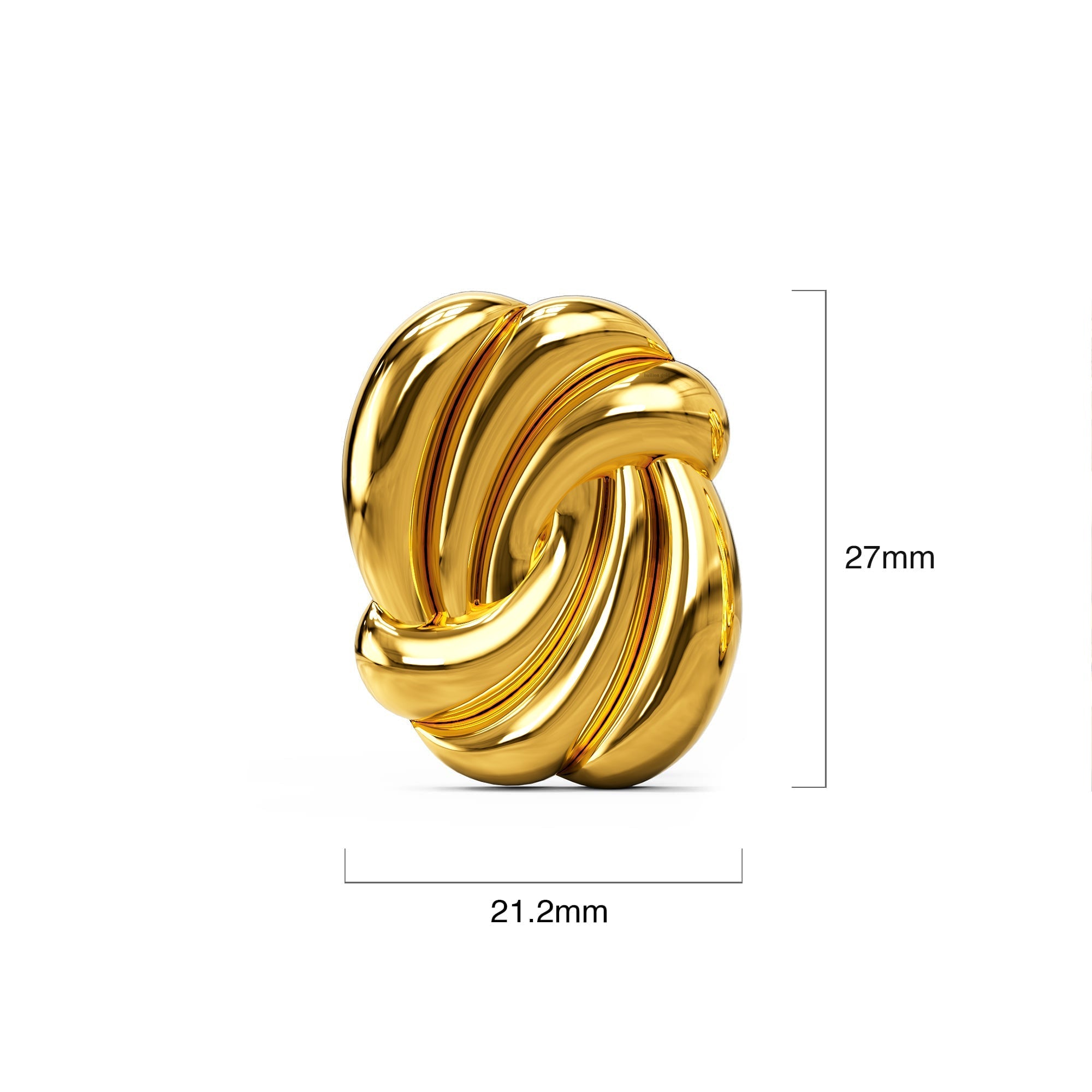 Intertwined Gold layered Stud Earrings - Image 6